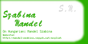 szabina mandel business card